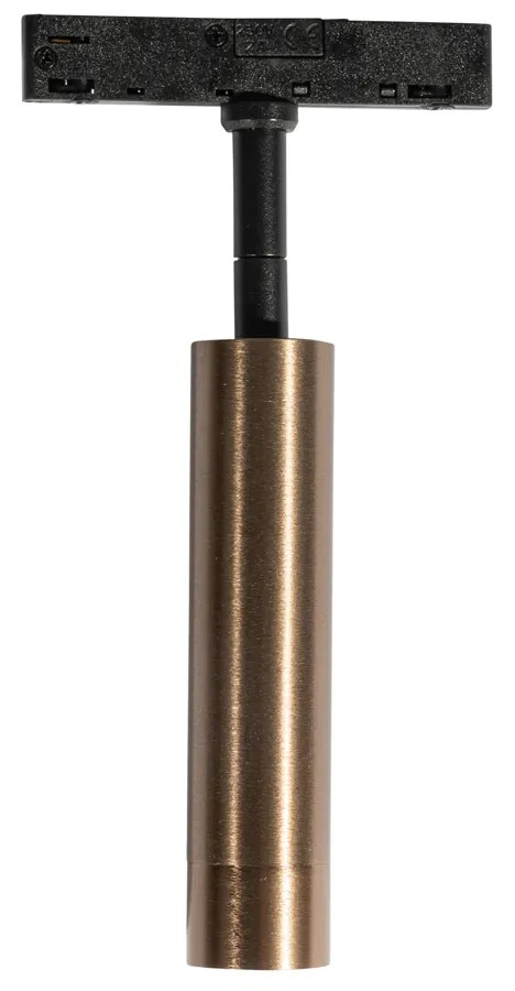 Модерен прожектор тъмно бронзов за 1-фазова релсова система - Slimline Uzzy