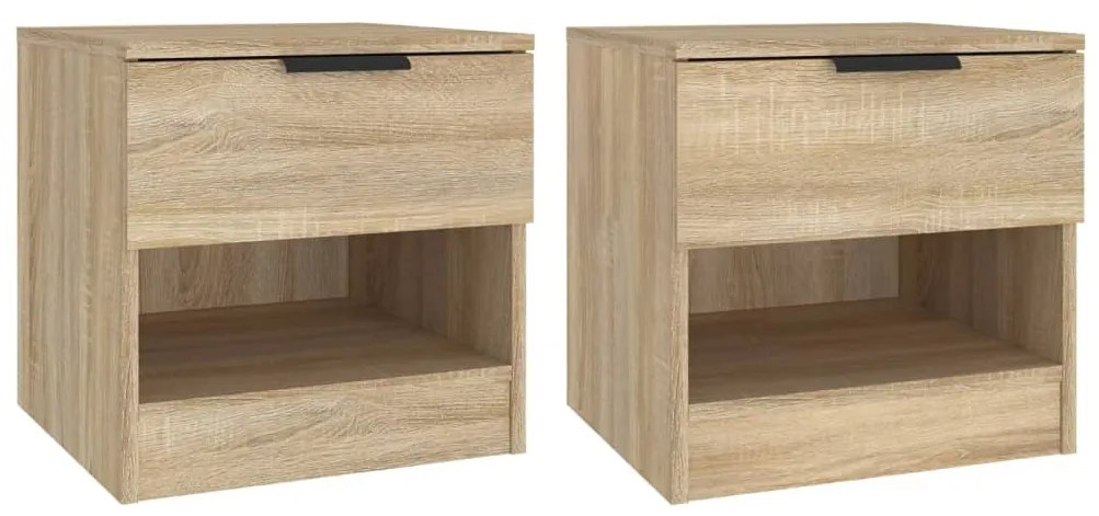 811257 vidaXL Нощни шкафчета, 2 бр, сонома дъб, инженерно дърво