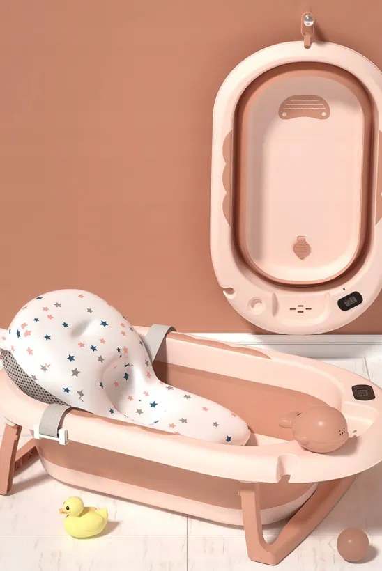 Сгъваема бебешка вана VAIANA PREMIUM с възглавница - повече цветове Син