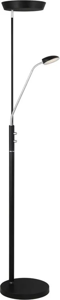 Halo Design 716067- димируема LED подова лампа VEGAS LED/20W/230V + LED/5W черна/хром