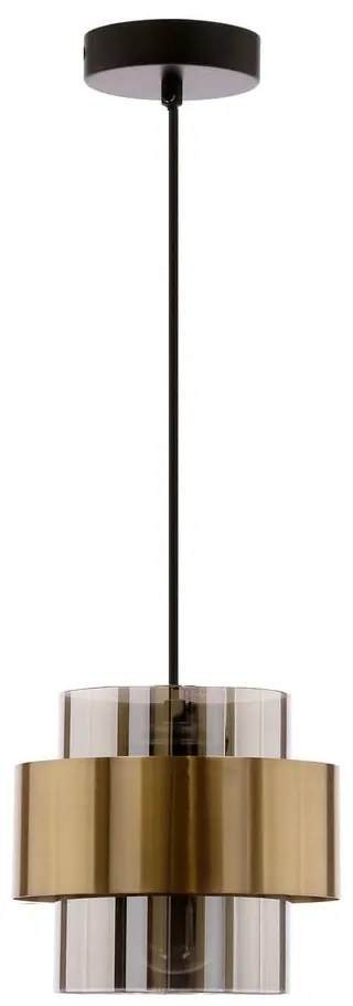 Черно висящо осветително тяло със стъклен абажур ø 18 cm Spiega – Candellux Lighting