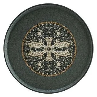 Bonna - Порцеланова чиния 22см-MESOPOTAMIA MOSAIC ANTHRACITE-(S-MT-MZPMAHYG22DZ)