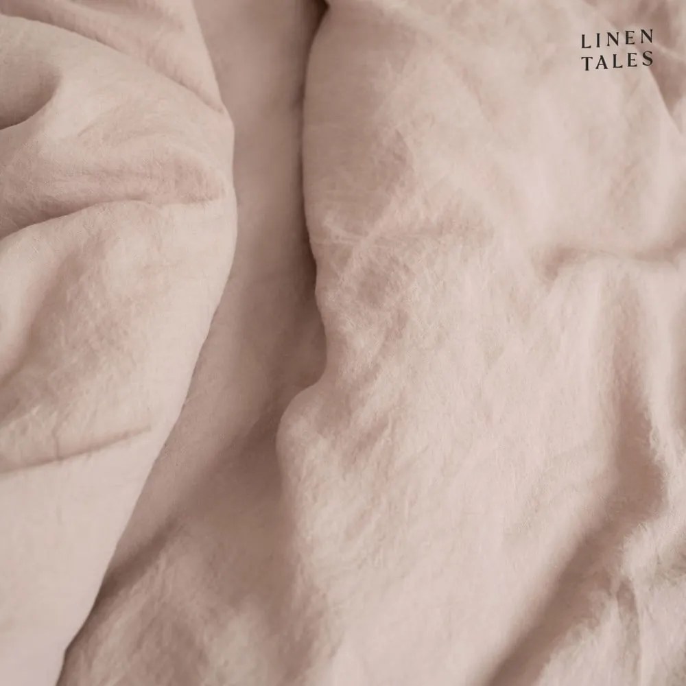 Светлокафява ленена калъфка за възглавница с ивици, 50 x 60 cm - Linen Tales