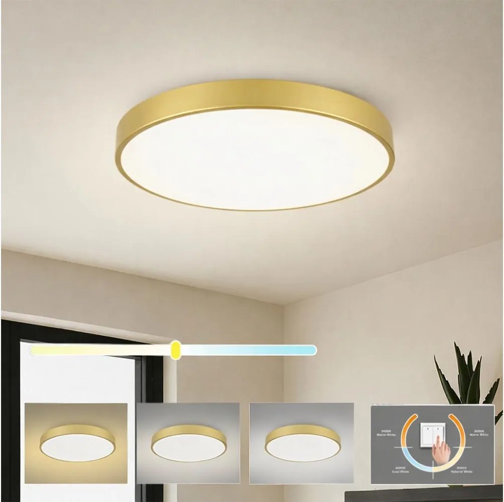 Brilagi - LED таванен осветител POOL LED/60W/230V 3000/4000/6000K, диаметър 60 см, златист