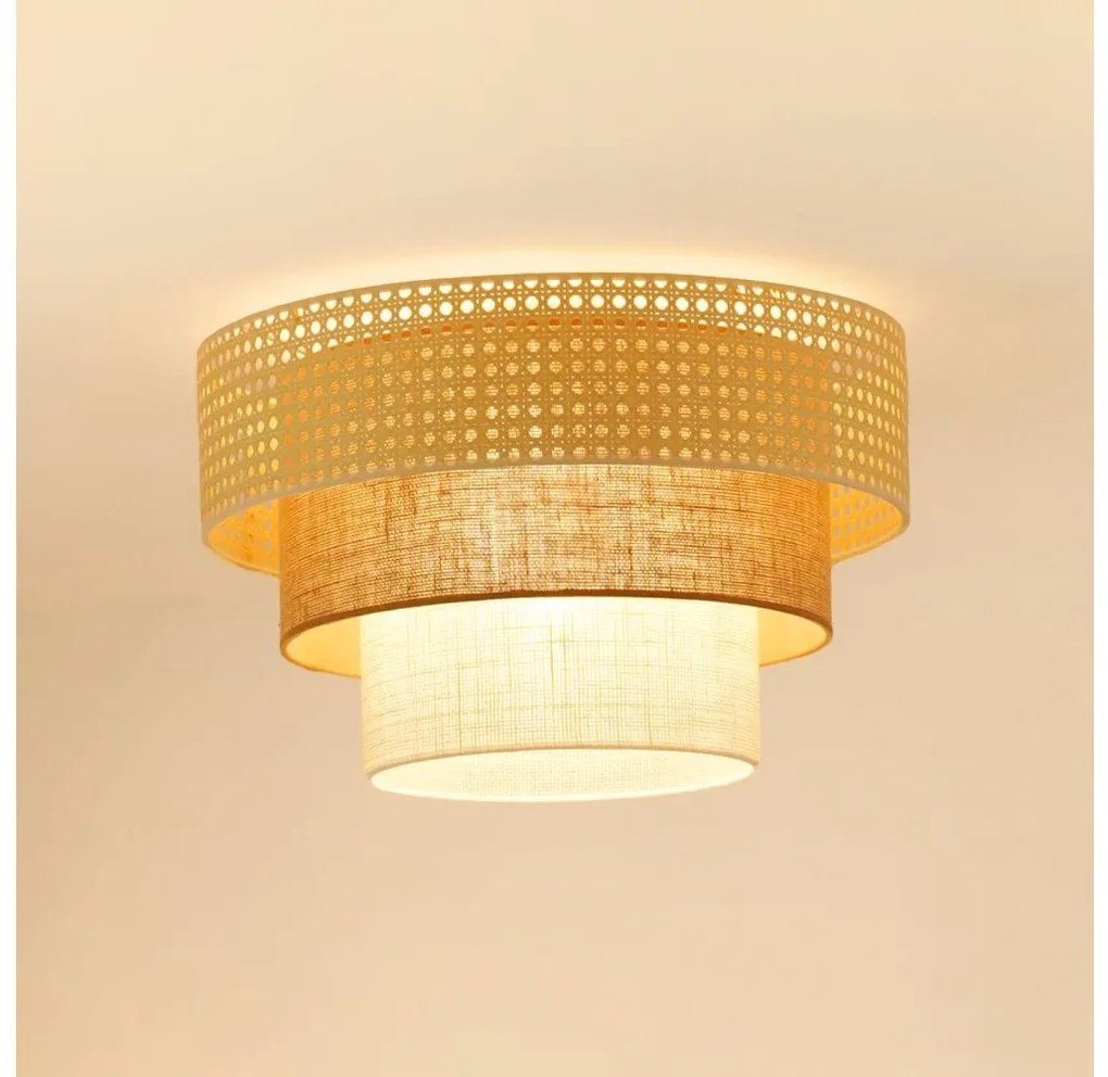 Brilagi таванно осветително тяло CEDAR LUNETA 1xE27/15W/230V пр. 45 ратан/кафяво