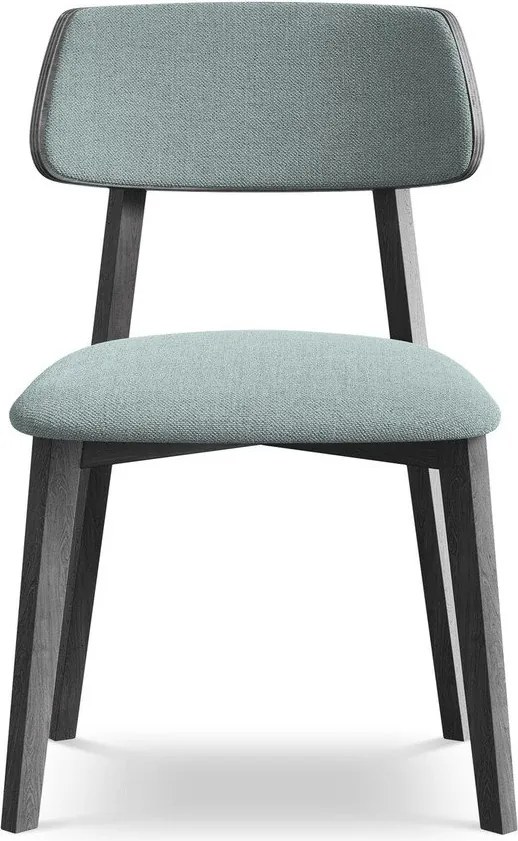 Син трапезен стол от масивна дървесина Niu – Makamii