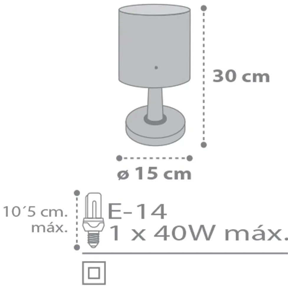 Нощна лампа Ango Sweet Dreams-сив