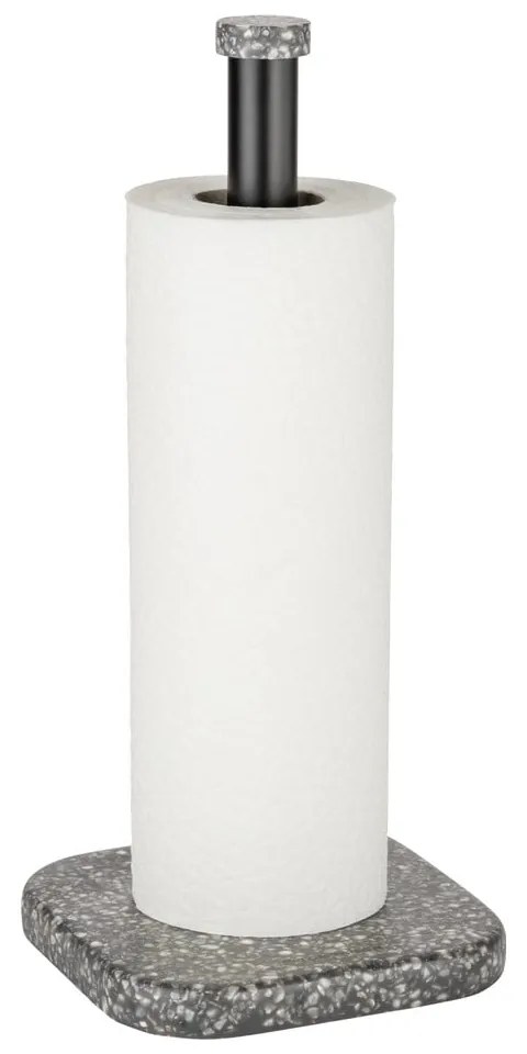 Сива поставка за тоалетна хартия от полиресин Tom Tailor T-Terrazzo – Wenko