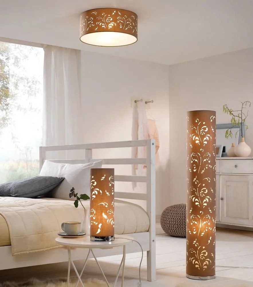 Подова лампа F&amp;H Flora-бежов