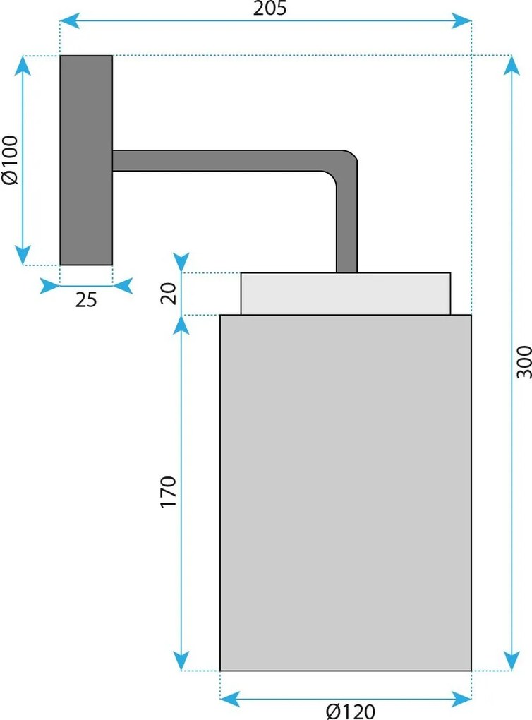 Аплик APP1814-1W Frosted Grey