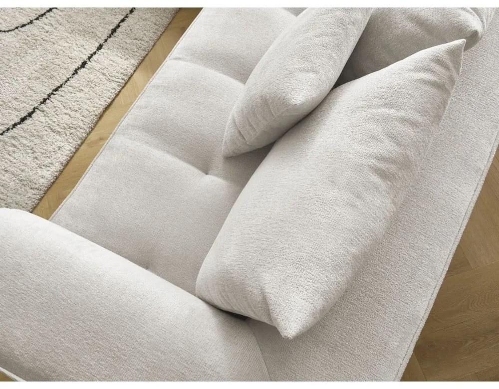 Бежов шенилов ъглов диван (ляв ъгъл/L форма) Whesley – Bobochic Paris