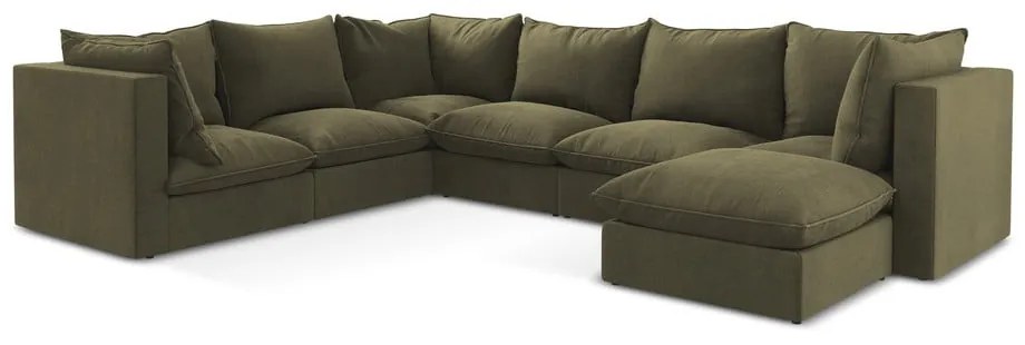 Ъглов диван в цвят каки (ляв ъгъл/U форма) Manao – Makamii