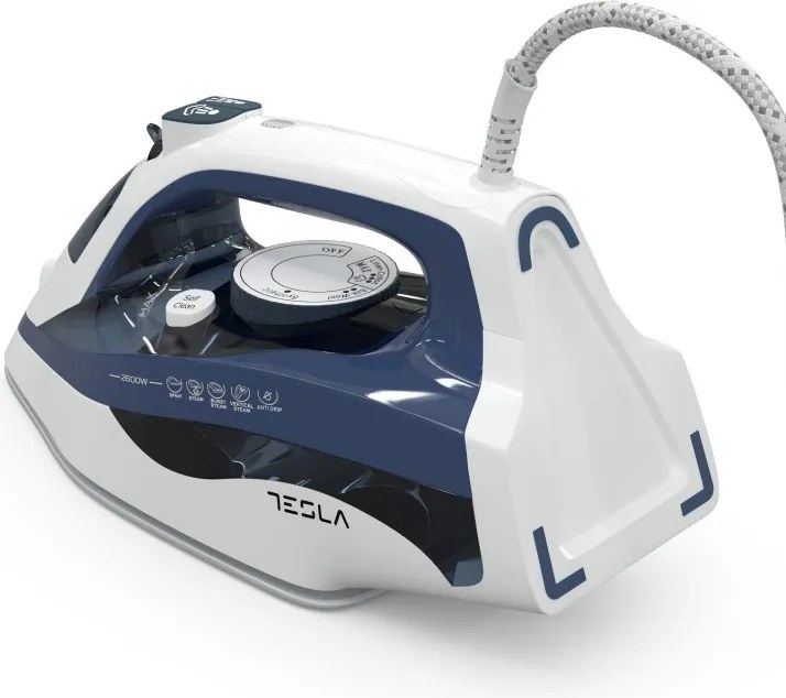 Ютия за гладене Tesla IR301BL, 2600 W, Керамична плоча, Пара 135g/min, 0.400 ml, Самопочистване, Син/Бял