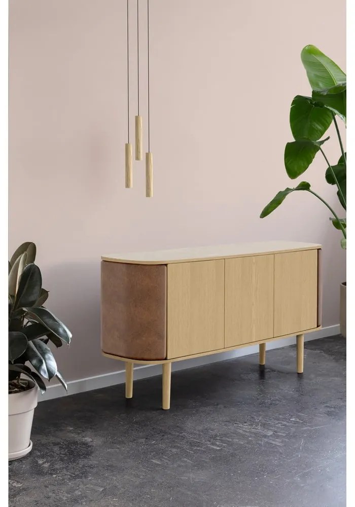 LED висяща лампа с дървен абажур ø 3 cm Chimes - UMAGE