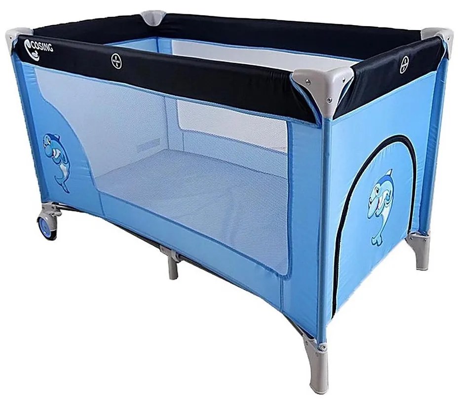 COSING - Преносима бебешка кошара ADAM Dolphin Blue