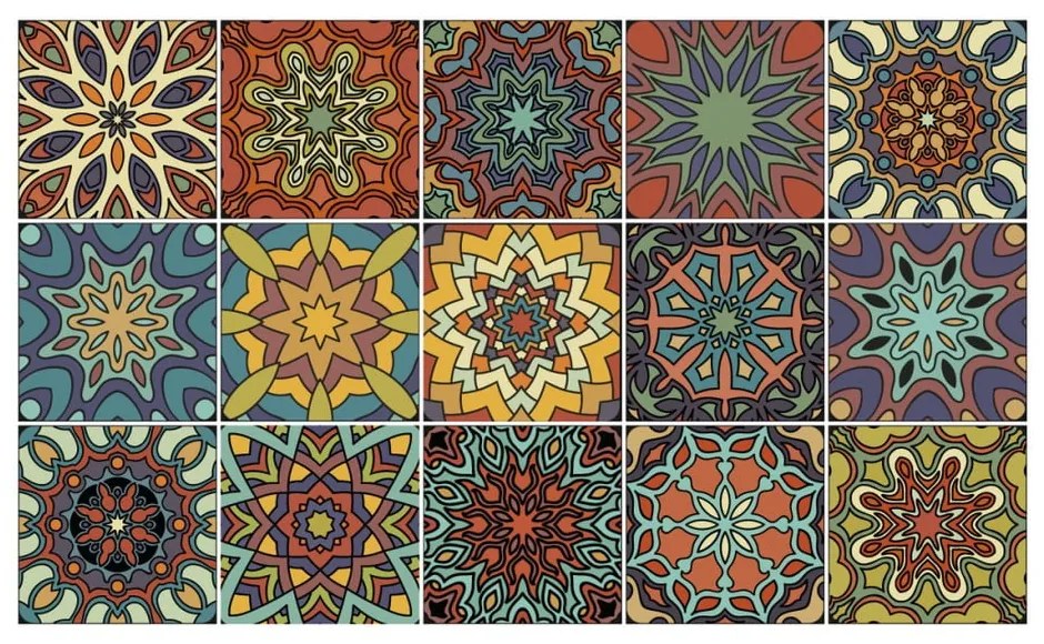 Комплект от 15 декоративни стикера за стена La Plata - Ambiance