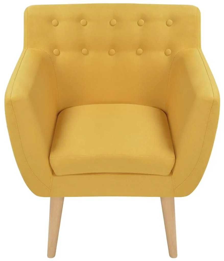 244069 vidaXL Фотьойл, жълт, текстил