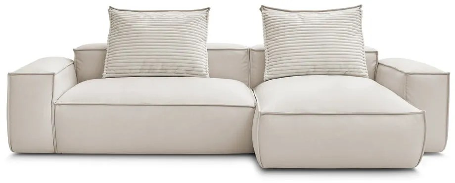 Бежов ъглов диван от изкуствена кожа (променлив) Boheme – Bobochic Paris