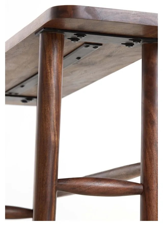Кафява конзолна маса от масивна акация 30x120 cm Qiano – Light & Living