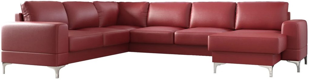 Ъглов диван Radial Max II LTHR-Kokkino-Left