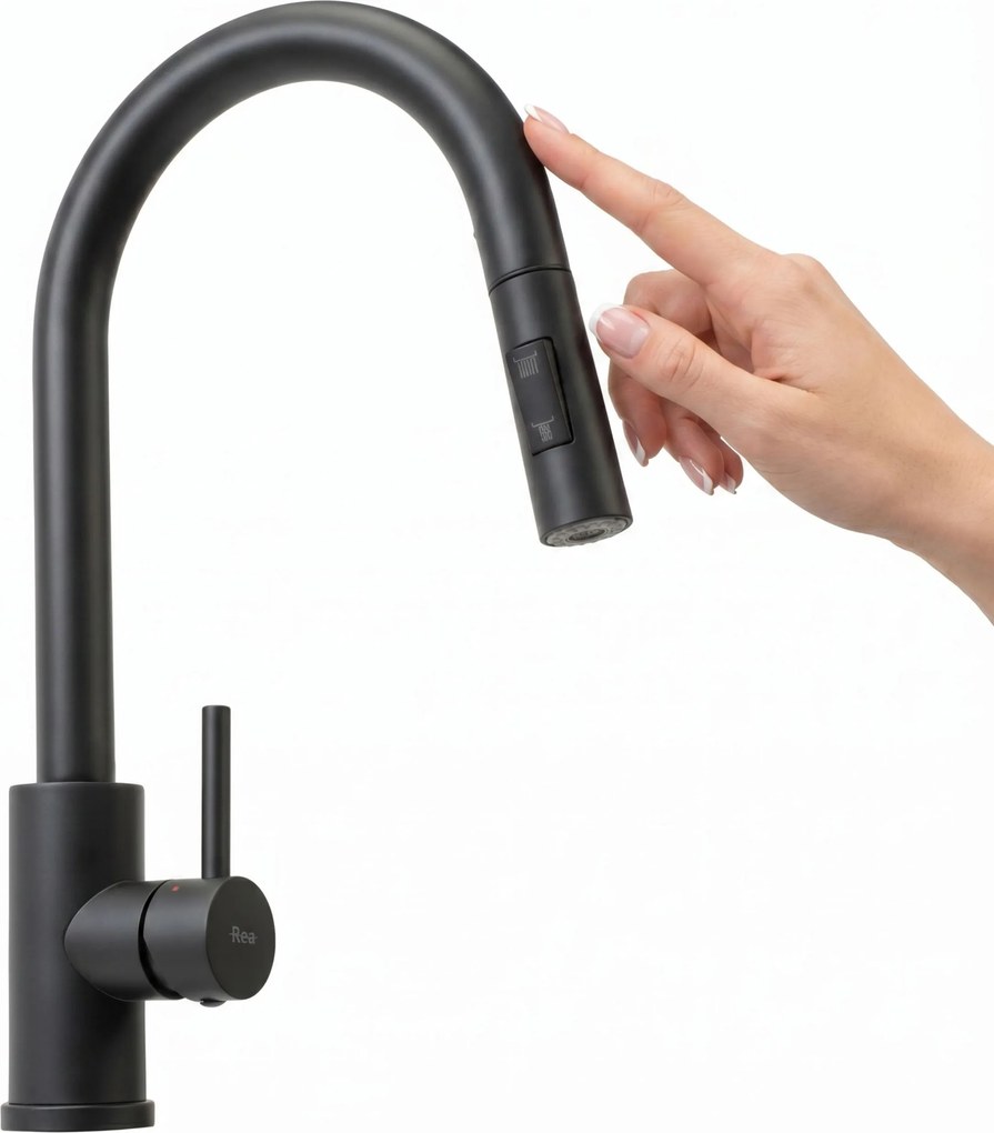 Смесител за кухня Rea Fresh Touch Black Matt
