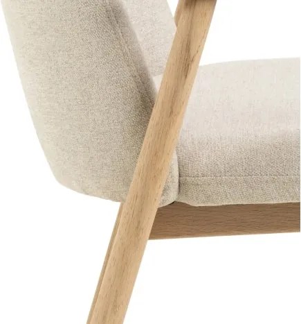 РОДЕРИК Бежов (тъкан Апия 453)/рамка от избелен омаслен дъб - ДЪРВЕН СТОЛ ШЕНИЛ ЗА ВСЕКИДНЕВНА ТРАПЕЗАРИЯ КУХНЯ РЕТРО