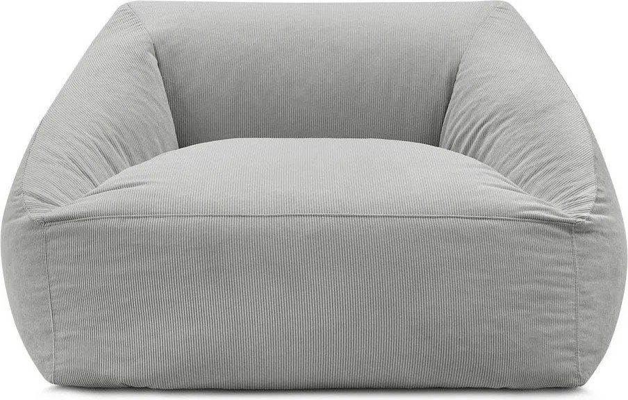 Светлосив пуф от рипсено кадифе Lilibet – Bobochic Paris