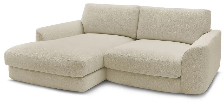 Бежов ъглов диван от букле (ляв ъгъл) Leonore – Bobochic Paris