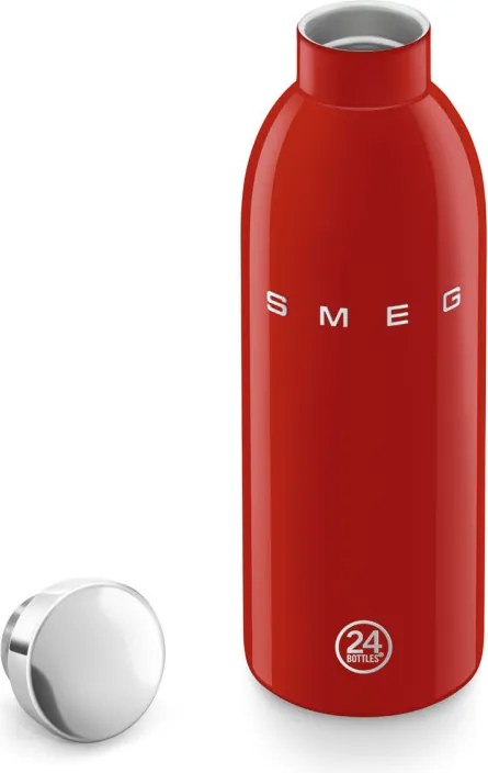 Термо бутилка SMEG Clima 50's Style WBF01RD, 500 мл, Херметично затваряне, Двустенна, Неръждаема стомана 18/8, Червен