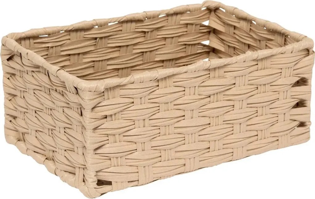 Комплект от 3 коша за съхранение 5five Tresse, PE, Високи, Бежови