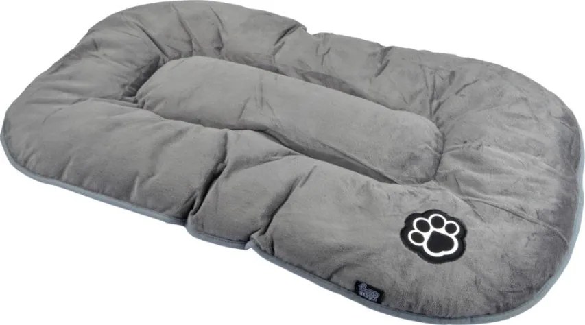 Сиво велурено легло за домашни любимци за куче 61x38 cm Flakes – Love Story