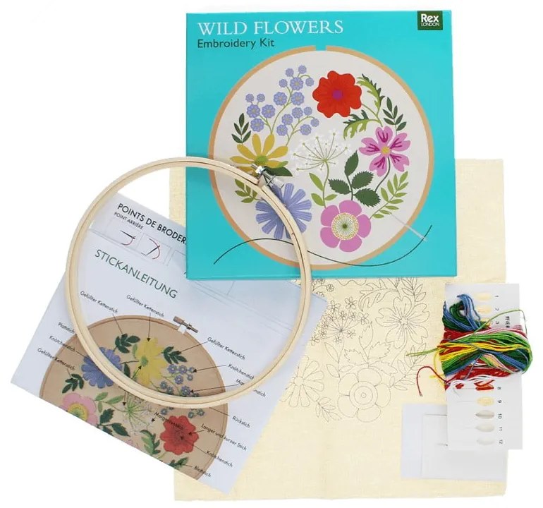 Комплект за бродиране Wild Flowers – Rex London