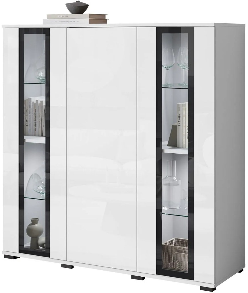 Витрина Каро HB 120-бяла