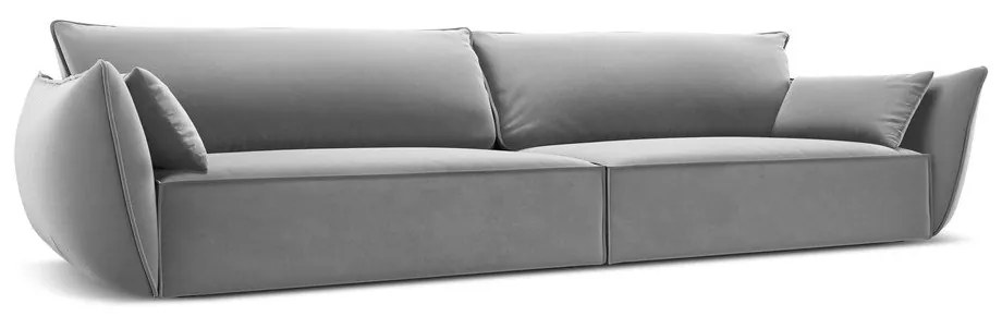 Светлосив кадифен диван 248 cm Vanda – Mazzini Sofas