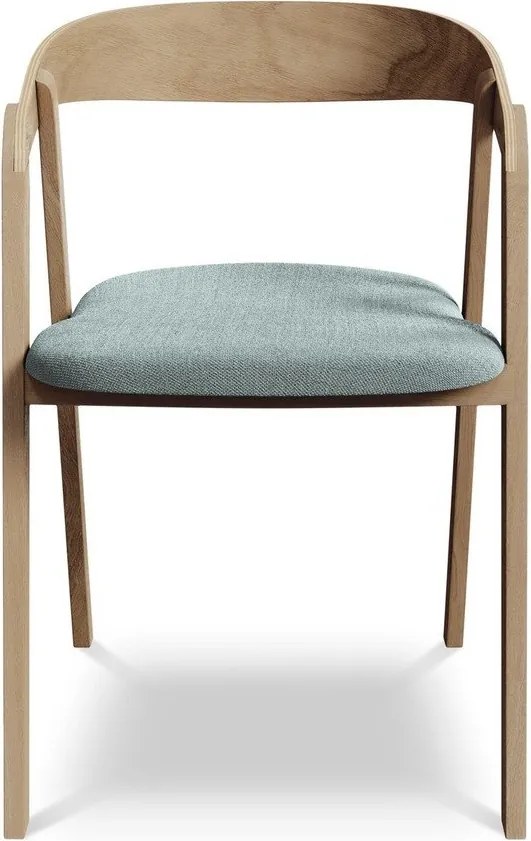 Син трапезен стол от масивна дървесина Erika – Makamii