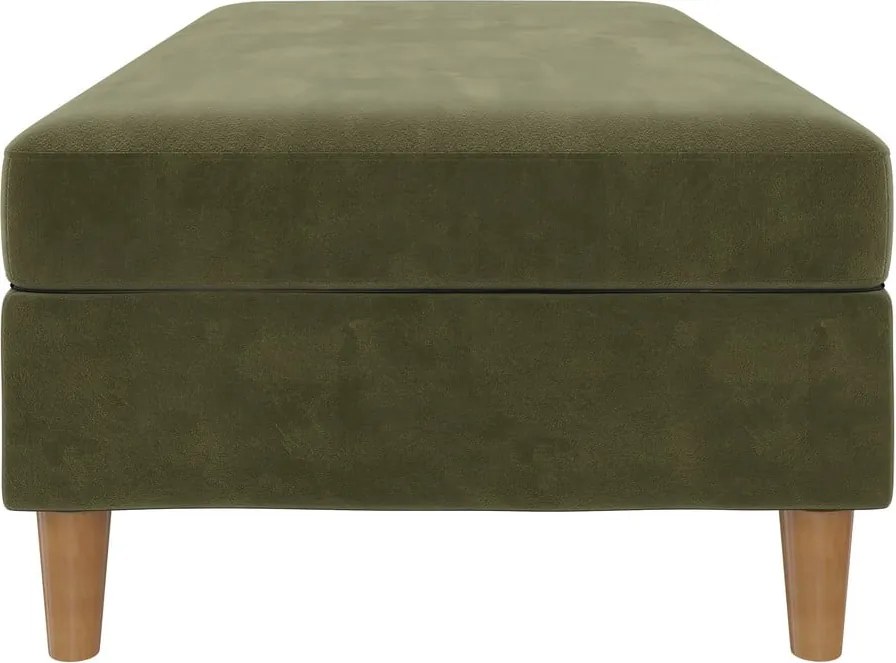 Зелена кадифена табуретка Lilly – Støraa