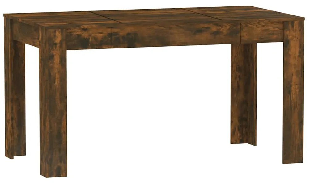 815198 vidaXL Трапезна маса, опушен дъб, 140x74,5x76 см, инженерно дърво