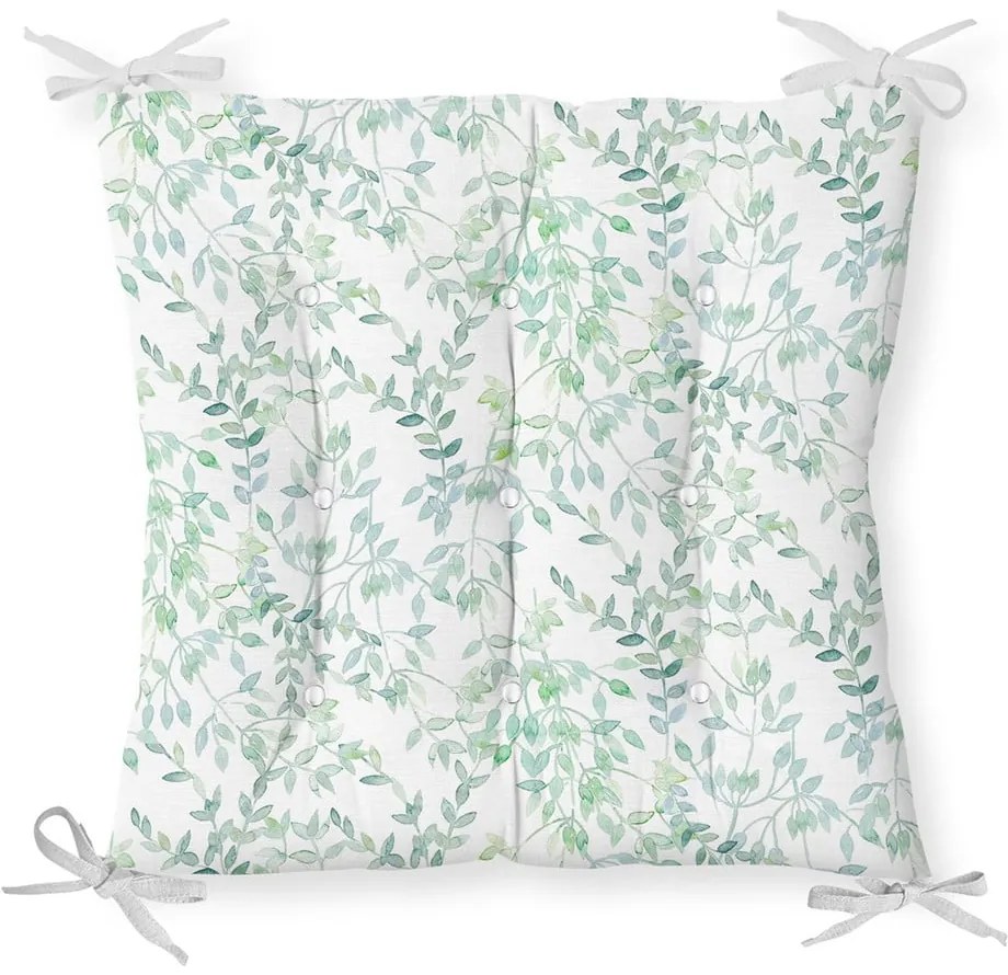 Възглавница за сядане от памучна смес Delicate Greens, 40 x 40 cm - Minimalist Cushion Covers