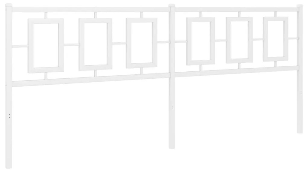 374328 vidaXL Метална табла за глава, бяла, 200 см