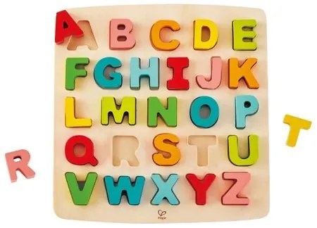 Hape - Дървен пъзел Азбука главни букви