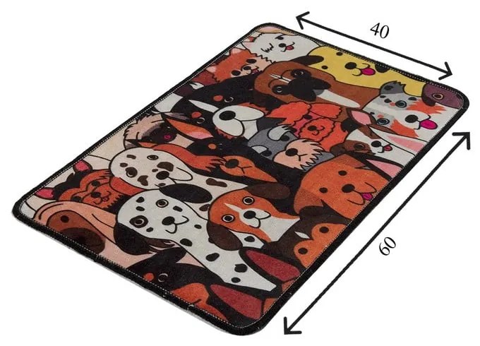 Изтривалка за баня 60x40 cm Dogs - Foutastic