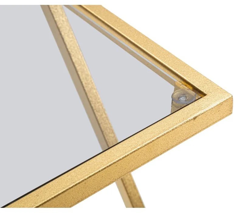 Странични масички в комплект от 2 броя със стъклен плот 40x40 cm Zet - Mauro Ferretti