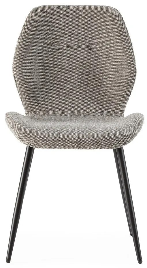 Светлосиви тапицирани трапезни столове в комплект 4 бр. Ansu – Marckeric