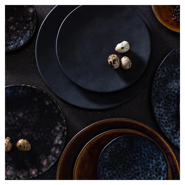 Десертна чиния от черно-сива керамика ø 22 cm Roda - Costa Nova