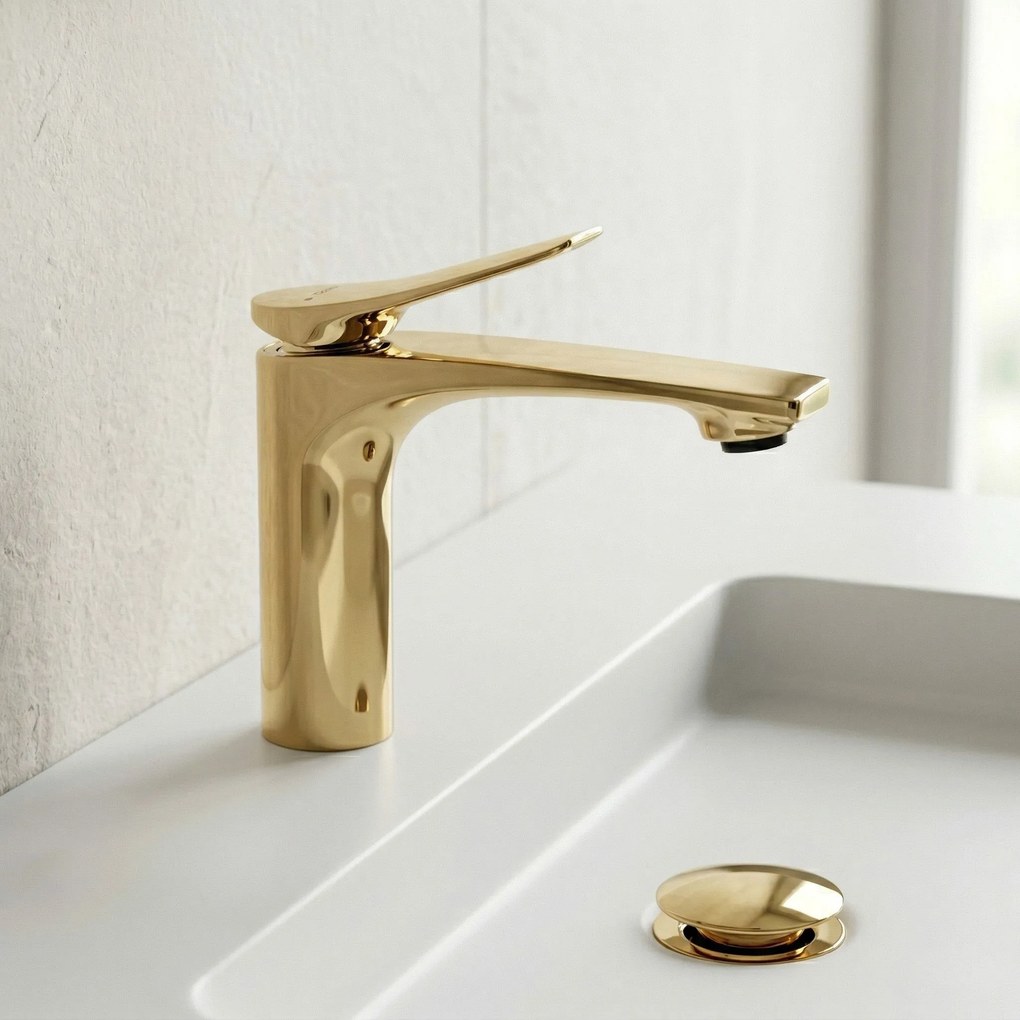Смесител за мивка PREMIUM REA Vision Gold Low