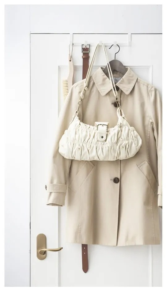 Бяла метална закачалка за врата 30 cm Tower - YAMAZAKI