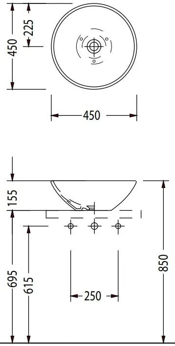 Умивалник Serel Round