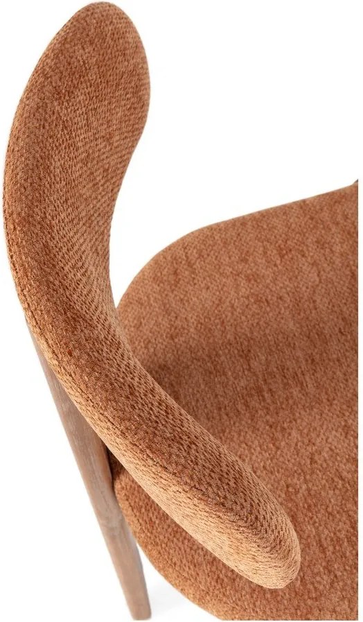 Тапицирани трапезни столове в комплект 2 бр. в тухлен цвят Nadia – MOME