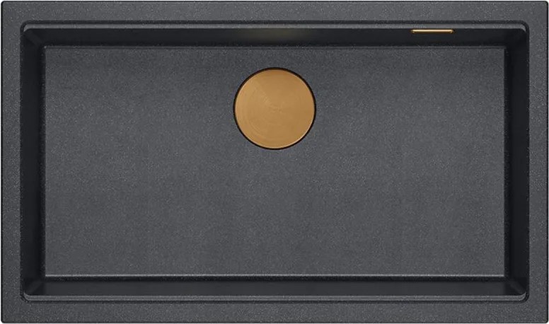 гранитна мивка Logan 110 Black Metallic