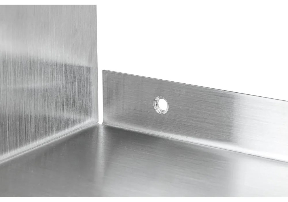 Стоманен стенен рафт в матово сребрист цвят 80,5 cm Float – Mette Ditmer Denmark